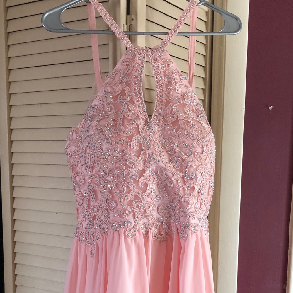 Pink beaded party dress